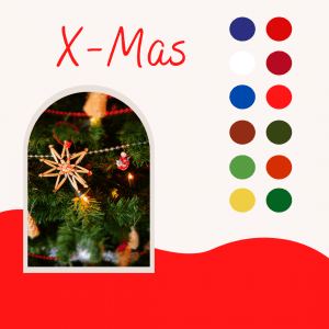 Weihnachtsschaufenster Farben